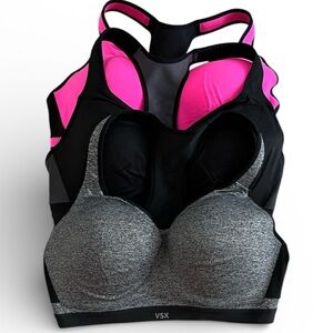 Victoria's Secret VSX The Incredible Maximum Support Sports Bra Set Womens 38DD